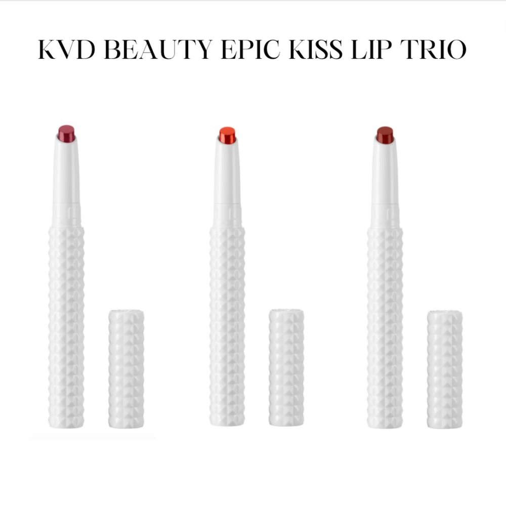 KVD BEAUTY EPIC KISS TRIO "female gaze", "upspeak", "both/and"